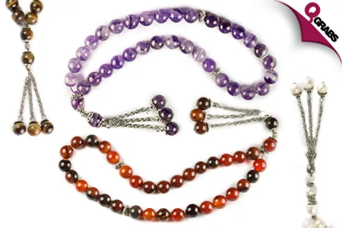 From QR119, Praise with Genuine Gemstone OR Freshwater Pearl Prayer Beads - Choose from Four Beautiful Bead Types! (Up to QR350 Value)
